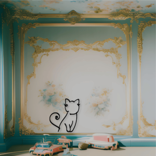 Graceful Feline: A Metal Wall Decor for Cat Lovers