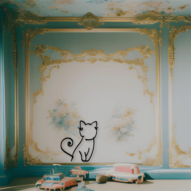 Graceful Feline: A Metal Wall Decor for Cat Lovers