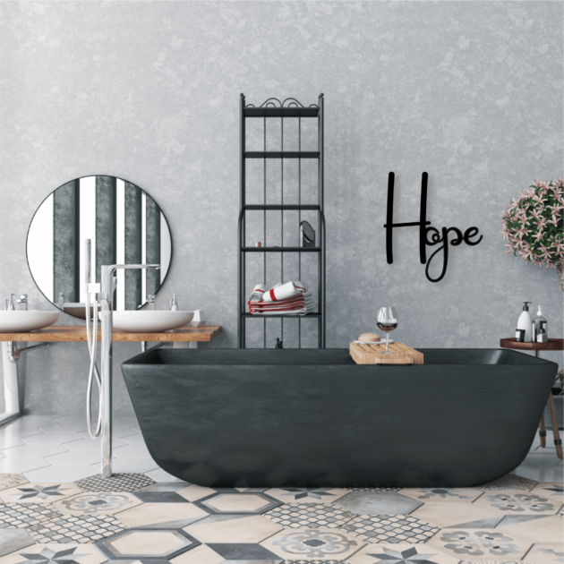 Believe in a Brighter Future – Metal Decor Phrase Word – Hope 2