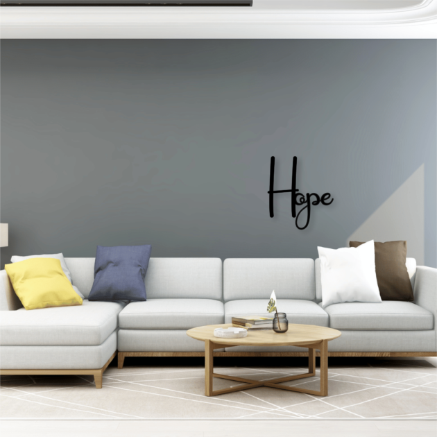 Believe in a Brighter Future – Metal Decor Phrase Word – Hope 4