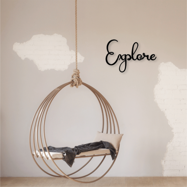 The Perfect Reminder to Explore – Metal Decor Phrase Word – Explore 4