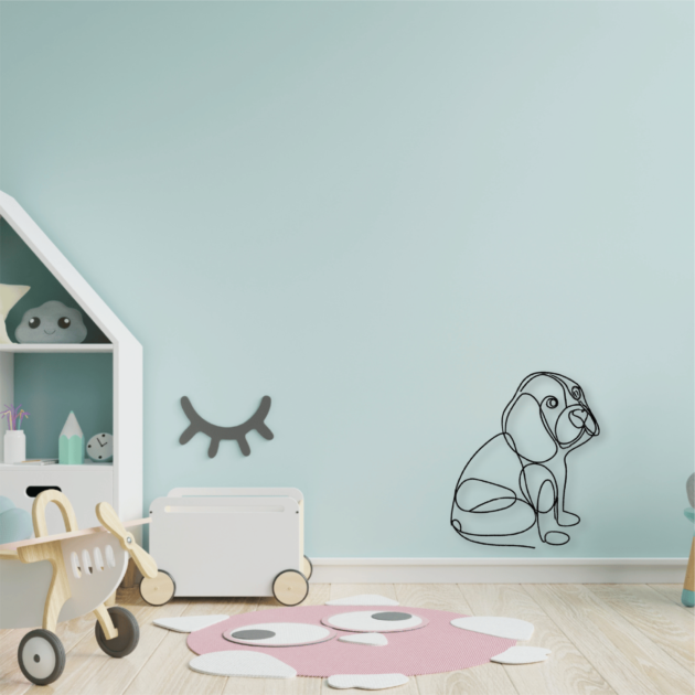 Décoration murale en métal – Sweet Dog Silhouette 3