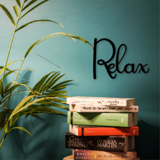 Unwind in Style with Metal Decor Phrase Word – Relax
