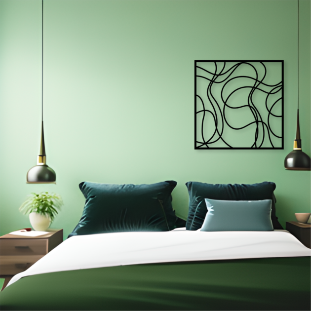 Mesmerizing Abstract Wall Art That Portrays Lines in a Square 3