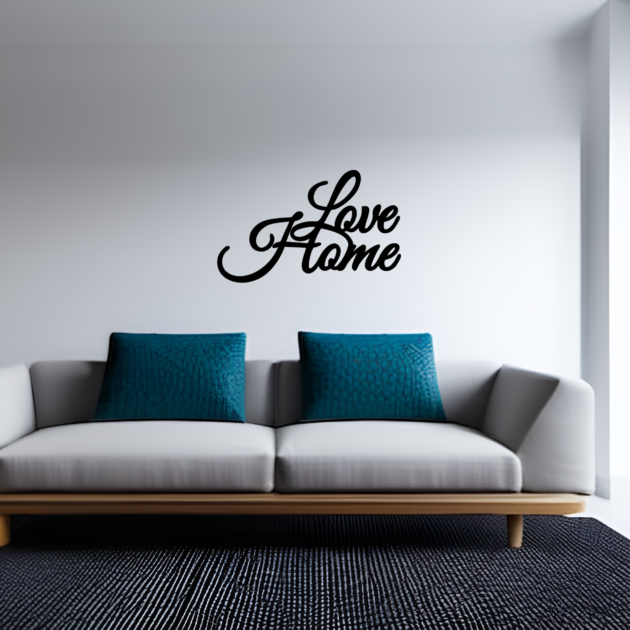 Décorez avec amour : Plaque en métal qui dit "Love Home" | Ajoutez une touche accueillante à votre décor avec cette enseigne en métal qui dit 'Love Home 2