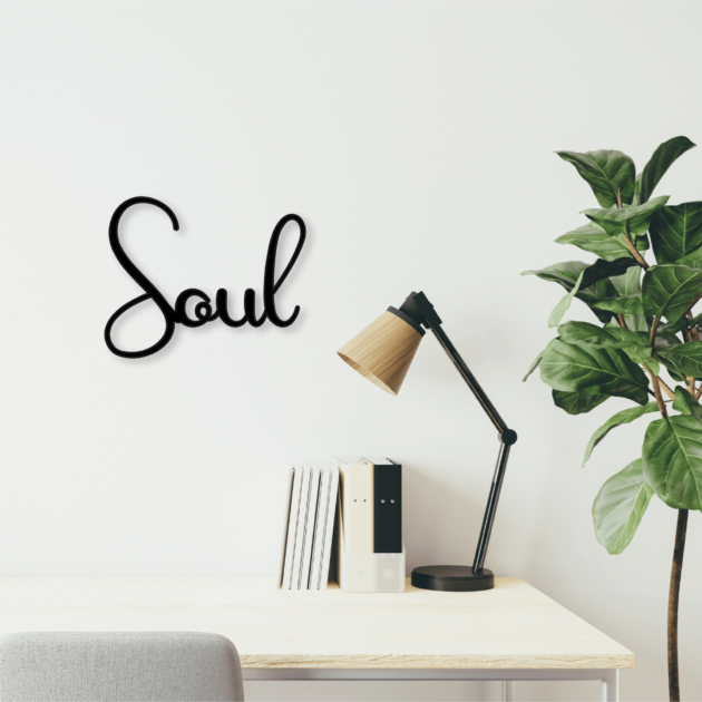 Embrace Your True Essence – Metal Decor Phrase Word – Soul 2